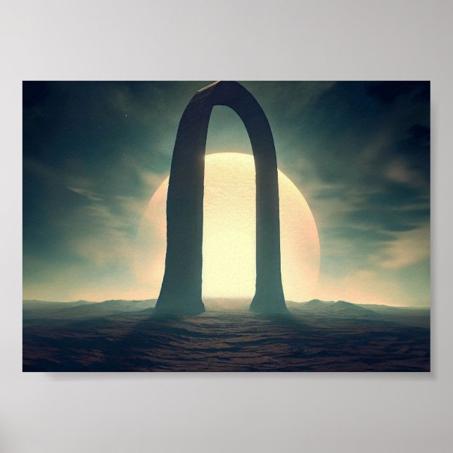 Affiche Arche sur la planète dans l'espace (Devant)