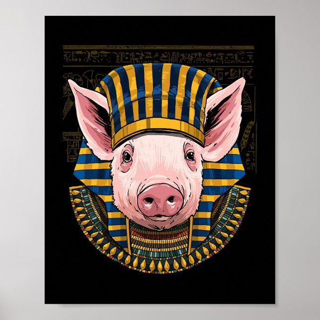 Affiche Archéologue du pharaon égyptien de porc 90 (Devant)