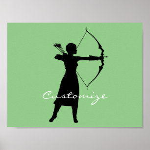 Affiche Archer Femme Silhouette Thunder_Cove