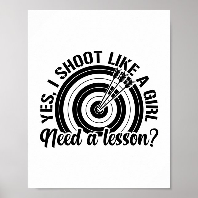 Affiche Archery Girl | Archers Sport Gift Idea (Devant)