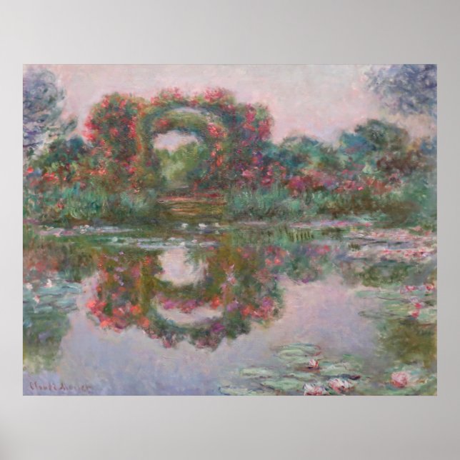 Affiche Arches à fleurs, Giverny - Claude Monet - c1913 (Devant)