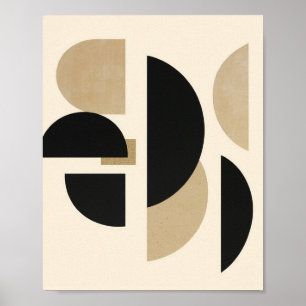 Affiche Arches du désert : Composition en noir et beige