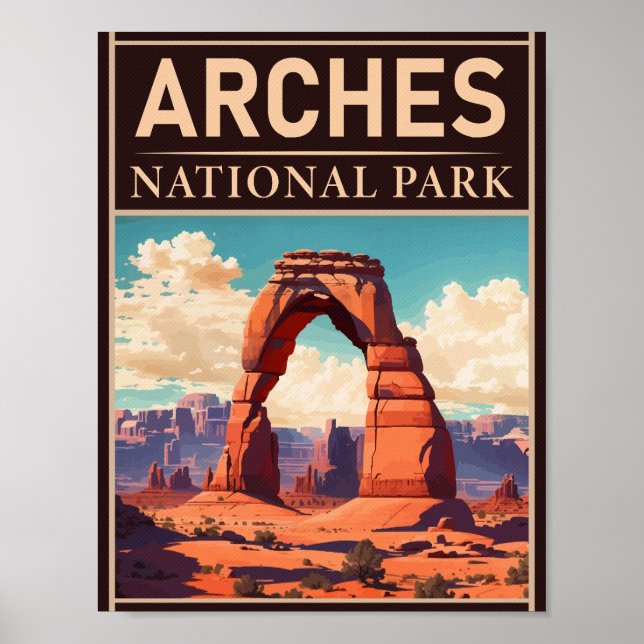 Affiche Arches Parc National Moab Utah Delicate Arch (Devant)