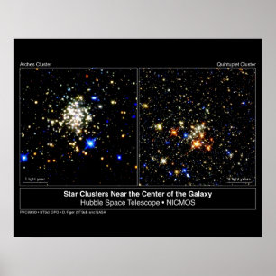 Affiche Arches Star Cluster et Quintuplet Star Cluster