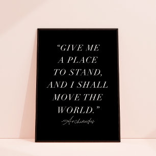 Affiche Archimedes Citation Inspirationnelle Art Imprimer