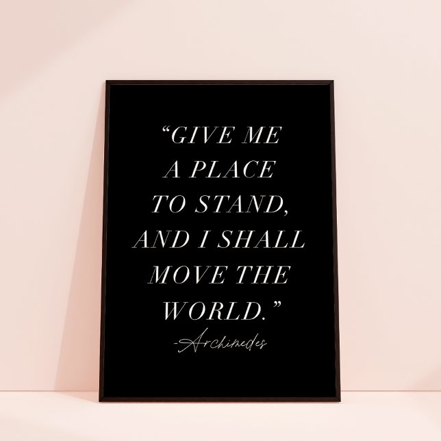 Affiche Archimedes Citation Inspirationnelle Art Imprimer  (Créateur téléchargé)