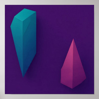 Affiche Architectural 3D Geometric Textured Wallpaper