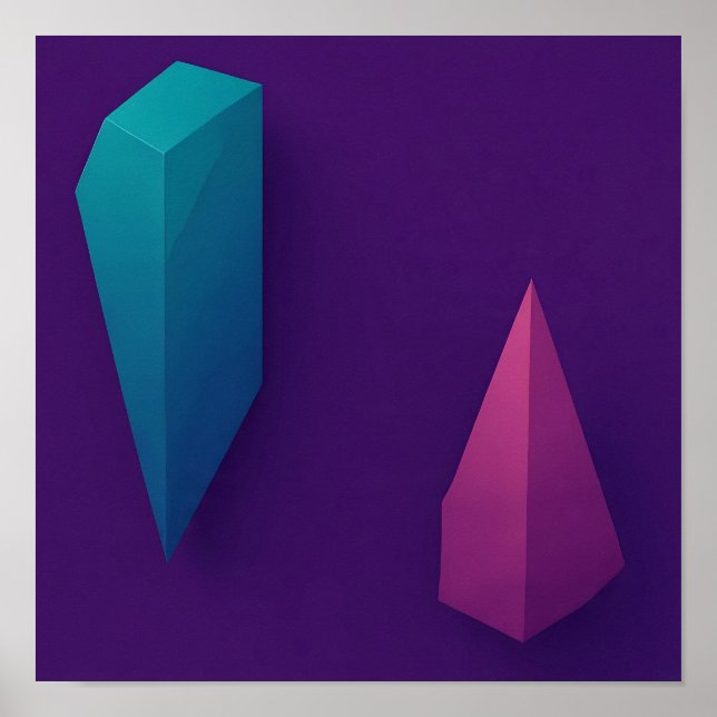 Affiche Architectural 3D Geometric Textured Wallpaper (Devant)