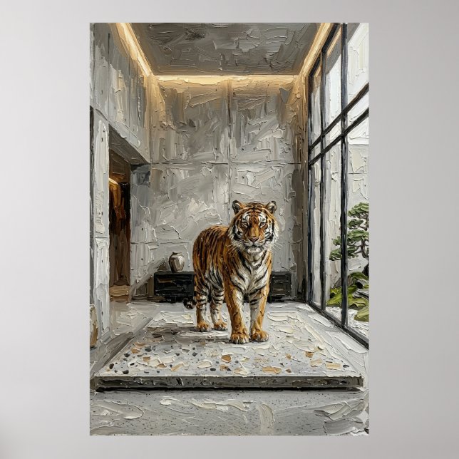 Affiche Architectural Tiger Elegance – Luxury Minimalist F (Devant)
