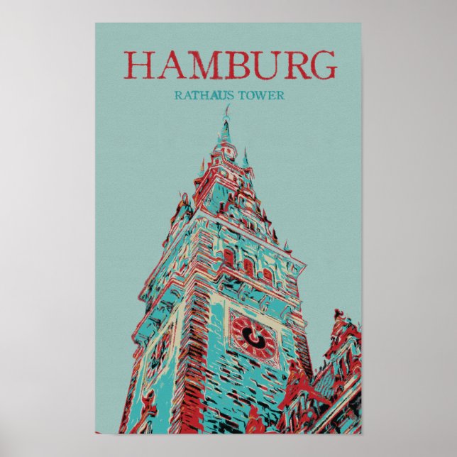 Affiche Architecture allemande exceptionnelle Hambourg Cit (Devant)