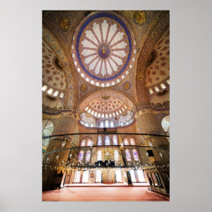 Affiche Architecture bleue d'intérieur de mosquée