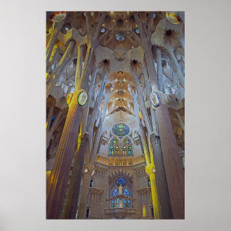 Affiche Architecture de la cathédrale de la Sagrada Famili