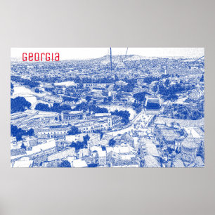 Affiche Architecture de rue Tbilissi Georgia