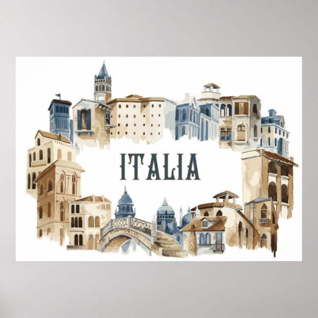 Affiche Architecture en Italie (Devant)