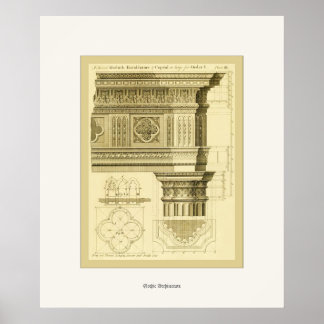 Affiche Architecture gothique ~ Art Vintage