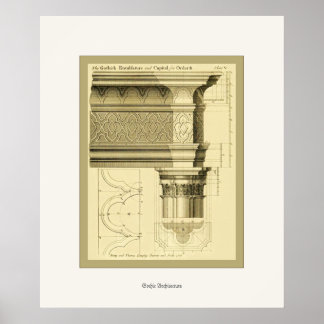 Affiche Architecture gothique ~ Art Vintage