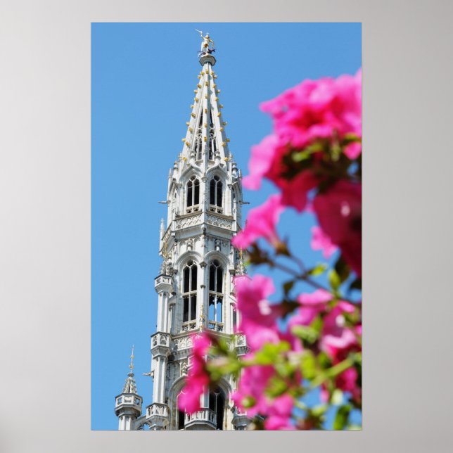 Affiche Architecture médiévale de Grand Place à Bruxelles (Devant)