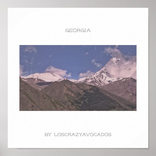 Affiche Architecture Nature de Géorgie Kazbegi (Devant)