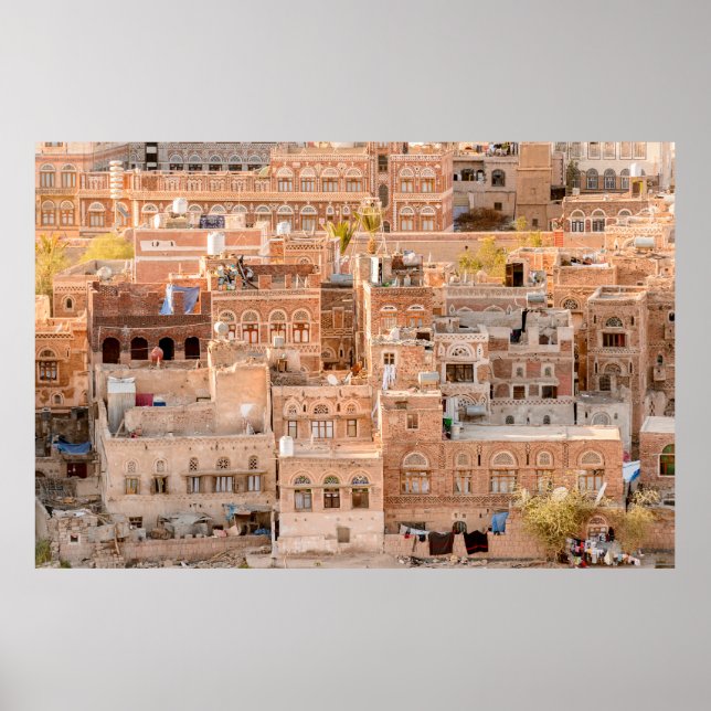 Affiche Architecture of the Old Town of Sana'a, Yemen. UNE (Devant)