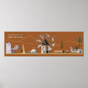 Affiche Architecture Traditionnelle en Extrémité de Chat