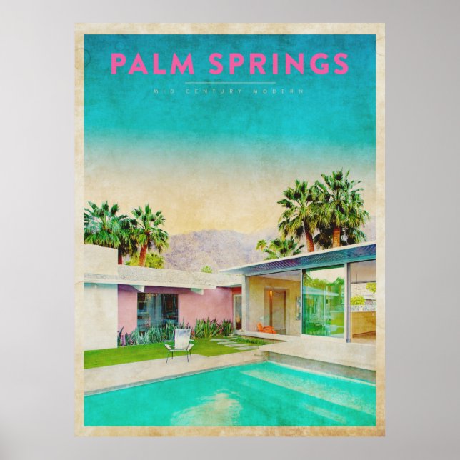 Affiche Architecture vintage Palm Springs (Devant)