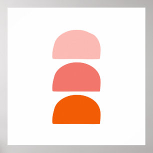 Affiche Arcs Corail rose Orange