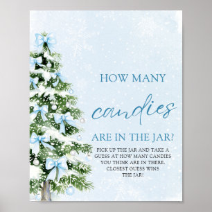 Affiche Arcs de Noël Devinez combien de bonbons Baby Showe