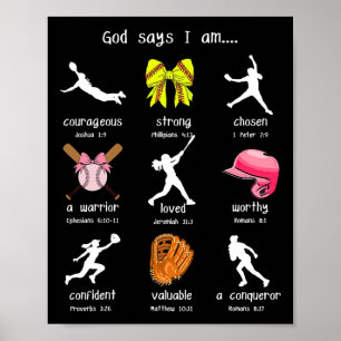 Affiche Arcs Dieu dit Je suis chrétien Bible pour filles d