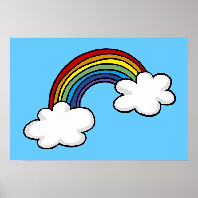 Affiche Arcs-en-ciel et nuages (Devant)
