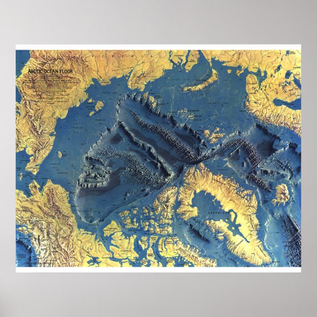 Affiche " Arctic : 1971 - Ocean SeaFloor map ... (Devant)