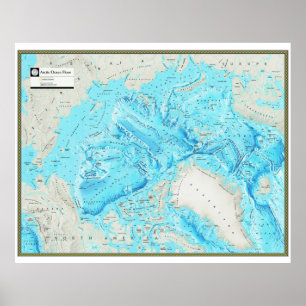 Affiche " Arctic : 2005/heute - OCEAN FLOOR map ...