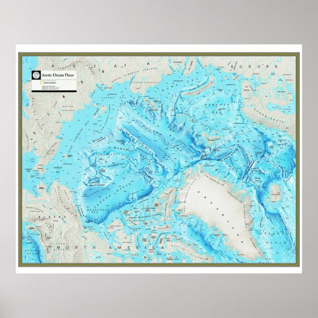 Affiche " Arctic : 2005/heute - OCEAN FLOOR map ... (Devant)