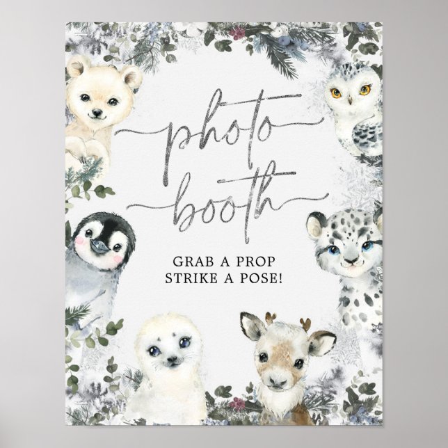 Affiche Arctic Animal Winter Onederland Photo Boitier Sign (Devant)