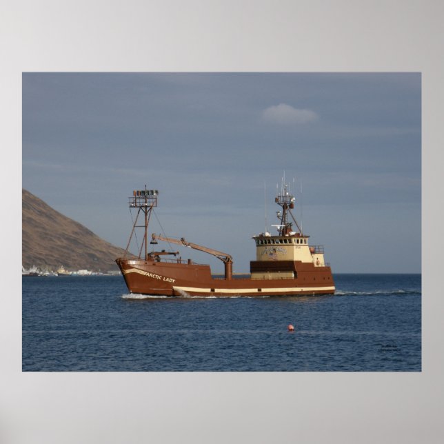 Affiche Arctic Lady, Bateau de crabe en hollandais Harbour (Devant)