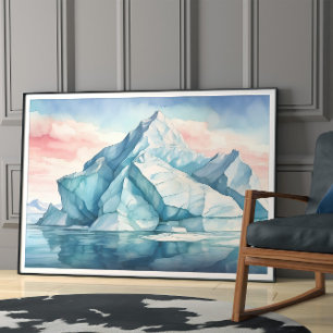 Affiche Arctic Majesty, Aquarelle Vivid Iceberg