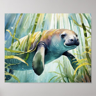Affiche Ardoise murale en aquarelle