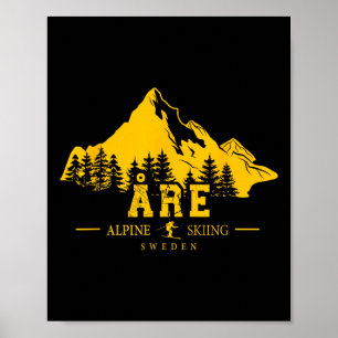 Affiche Åre Suède Station de ski Ski alpin Suédois Sont Si