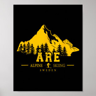 Affiche Åre Suède Station de ski Ski alpin Suédois Sont Si