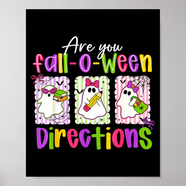 Affiche Are You Fall-o-ween Directions Soky Cute Ghost Tea (Devant)