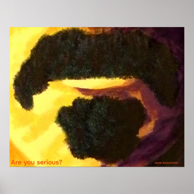 Affiche "Are you serious?", Zappa, humor, pop art (Devant)