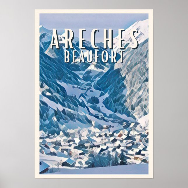 Affiche Areches Beaufort Station de ski (Devant)