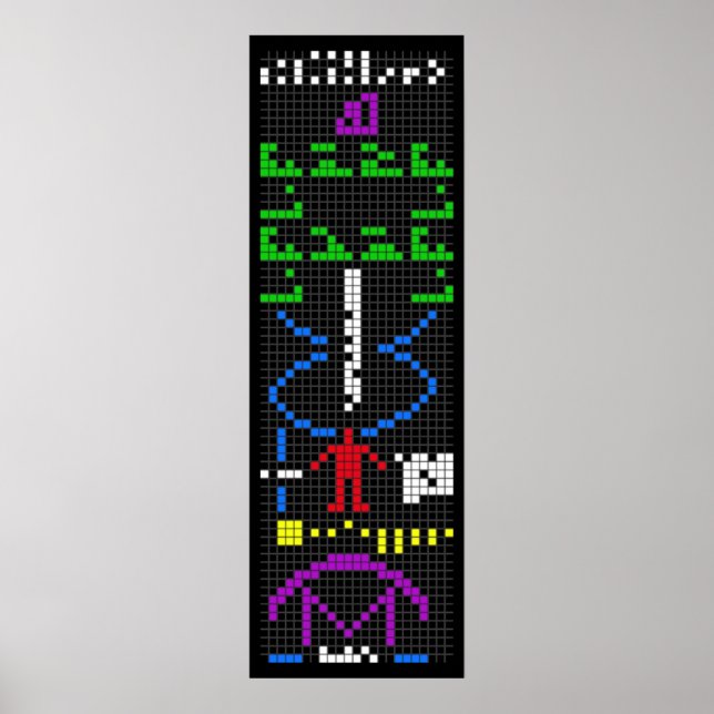 Affiche Arecibo message science extraterrestrial alien uni (Devant)