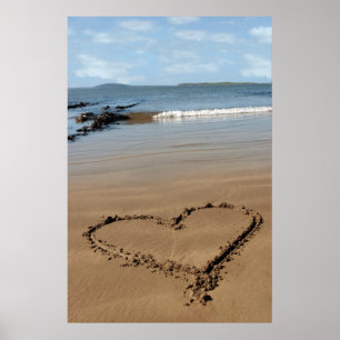 affiche arénacée de coeur d'amour