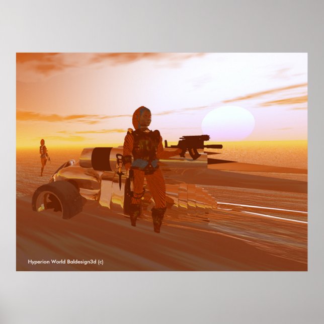 Affiche ARES CYBORG,DESERT HYPERION,SCIENCE-FICTION Sci-fi (Devant)