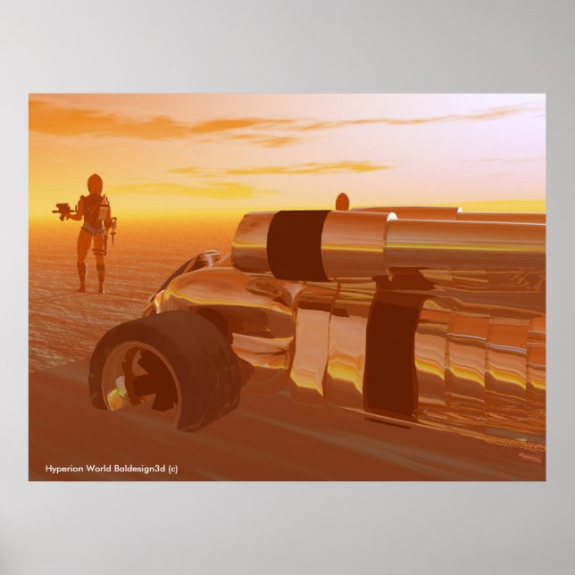 Affiche ARES CYBORG, DÉSERT HYPERION, SCIENCE FICTION Scif (Devant)