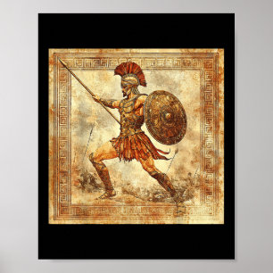 Affiche Ares Grec Guerrier Dieu Ancienne Grèce Mythologie