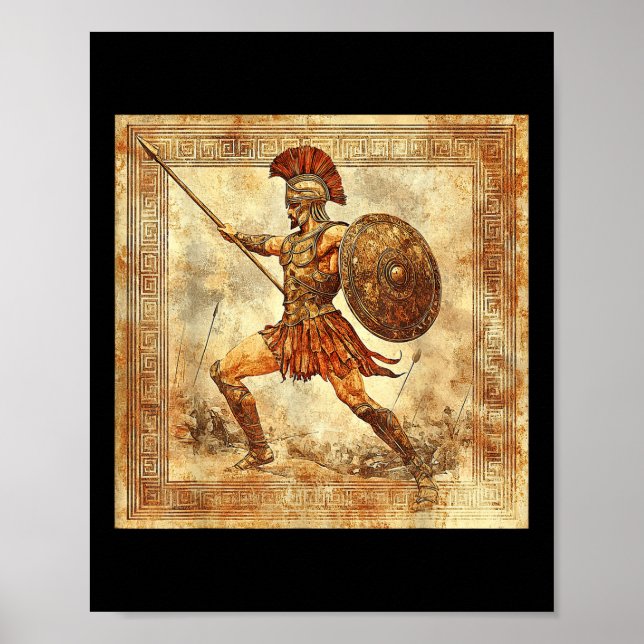 Affiche Ares Grec Guerrier Dieu Ancienne Grèce Mythologie (Devant)