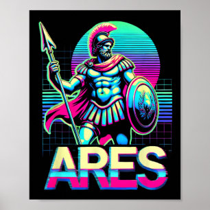 Affiche Ares Guerre grecque Dieu guerrier mythologie ancie