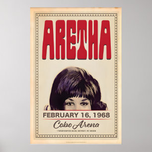Affiche Aretha Franklin en concert à Détroit, Cobo Arena