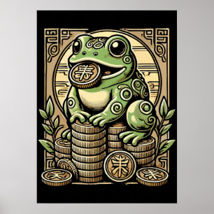 Affiche Argent Frog, Lucky Toad, Jin Chan - Succès Lucky